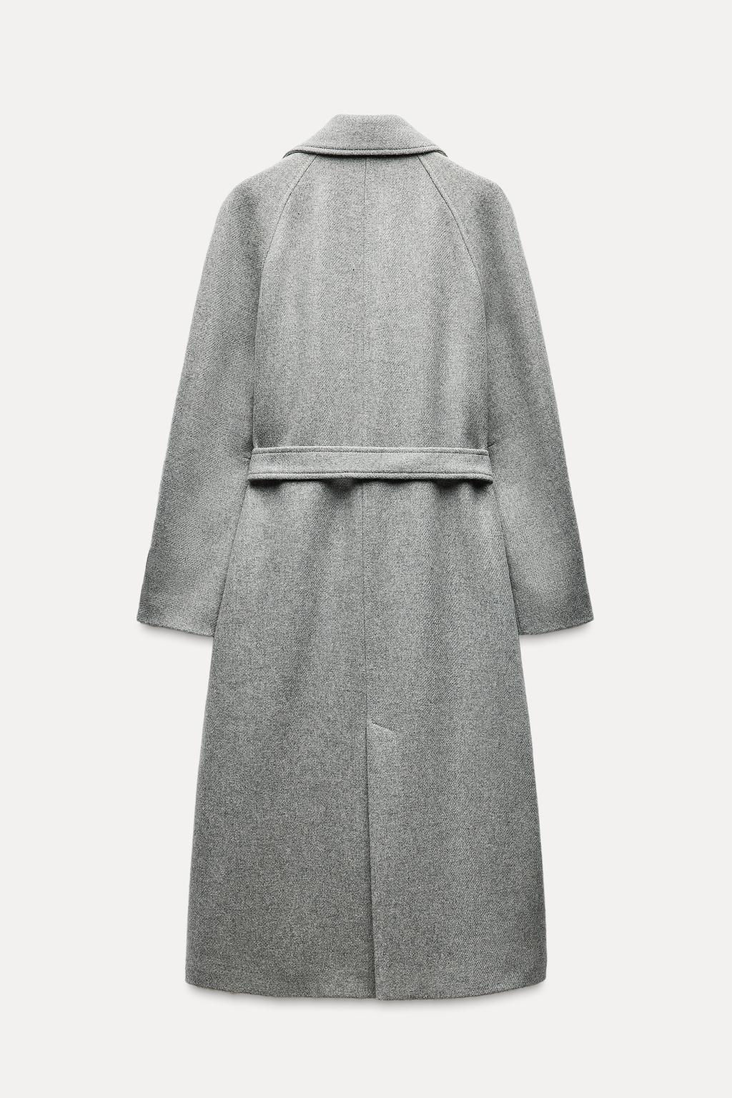 LONGLINE BELTED WOOL BLEND COAT - Zara фото 23