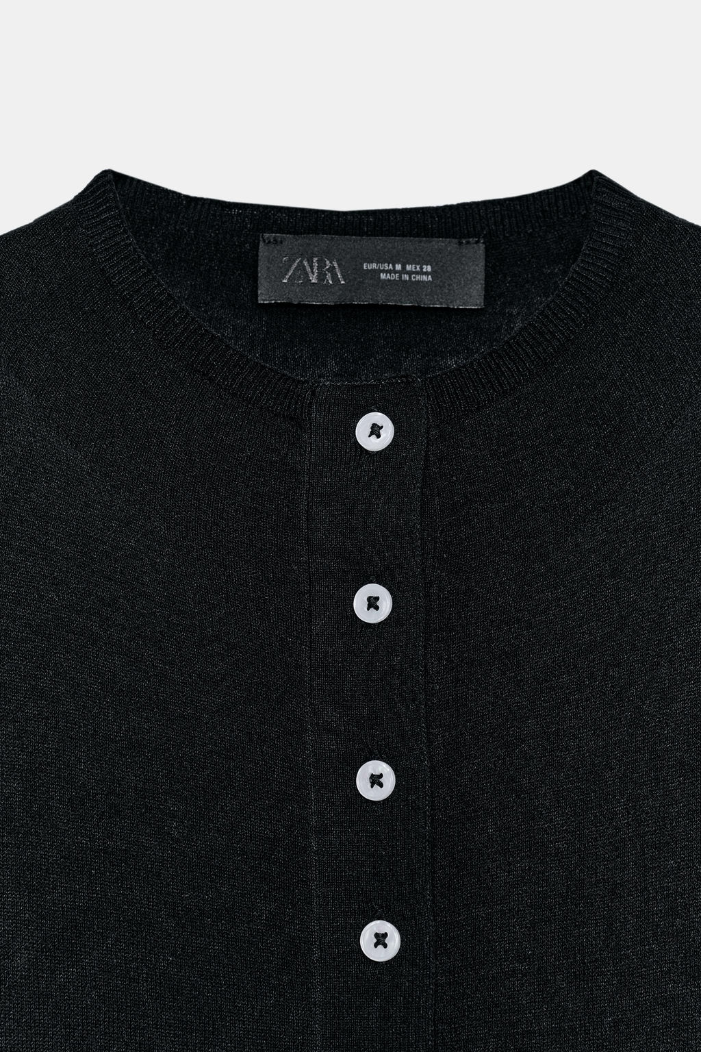 CHAQUETA PUNTO MANGA CORTA / Negro - Zara фото 7