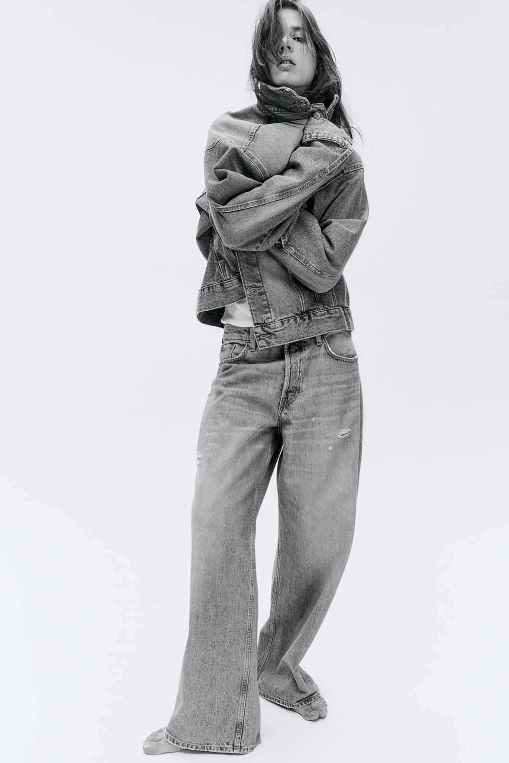 Baggy Wide Low Jeans - H&m фото 3