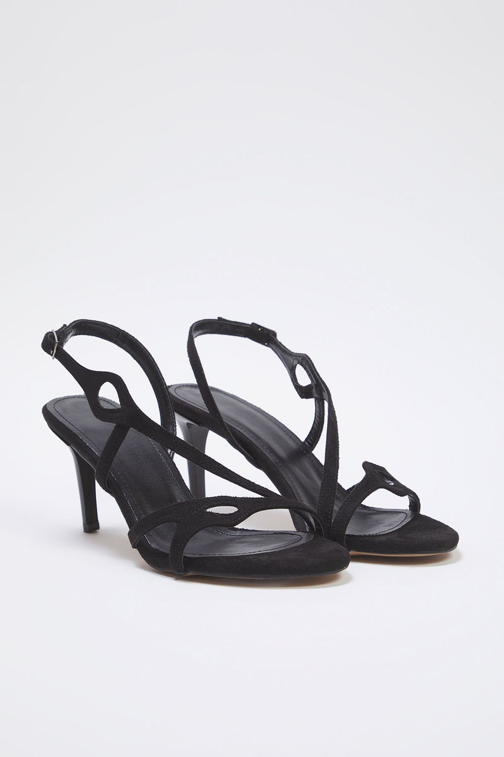Trendyol Shoes Bej Lazer Kesim Suet Badem Burun Kad?n Ince Topuklu Sandalet TAKSS25TO00046 - Trendyolmilla фото 7