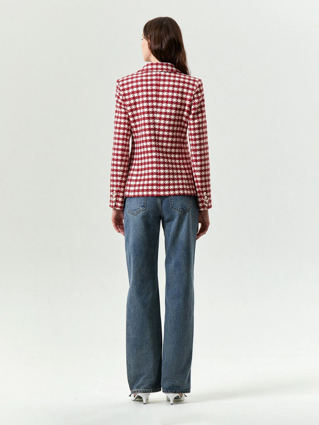 Жакет Emka ML743/comba приталенный твид мультиколор  фото 4