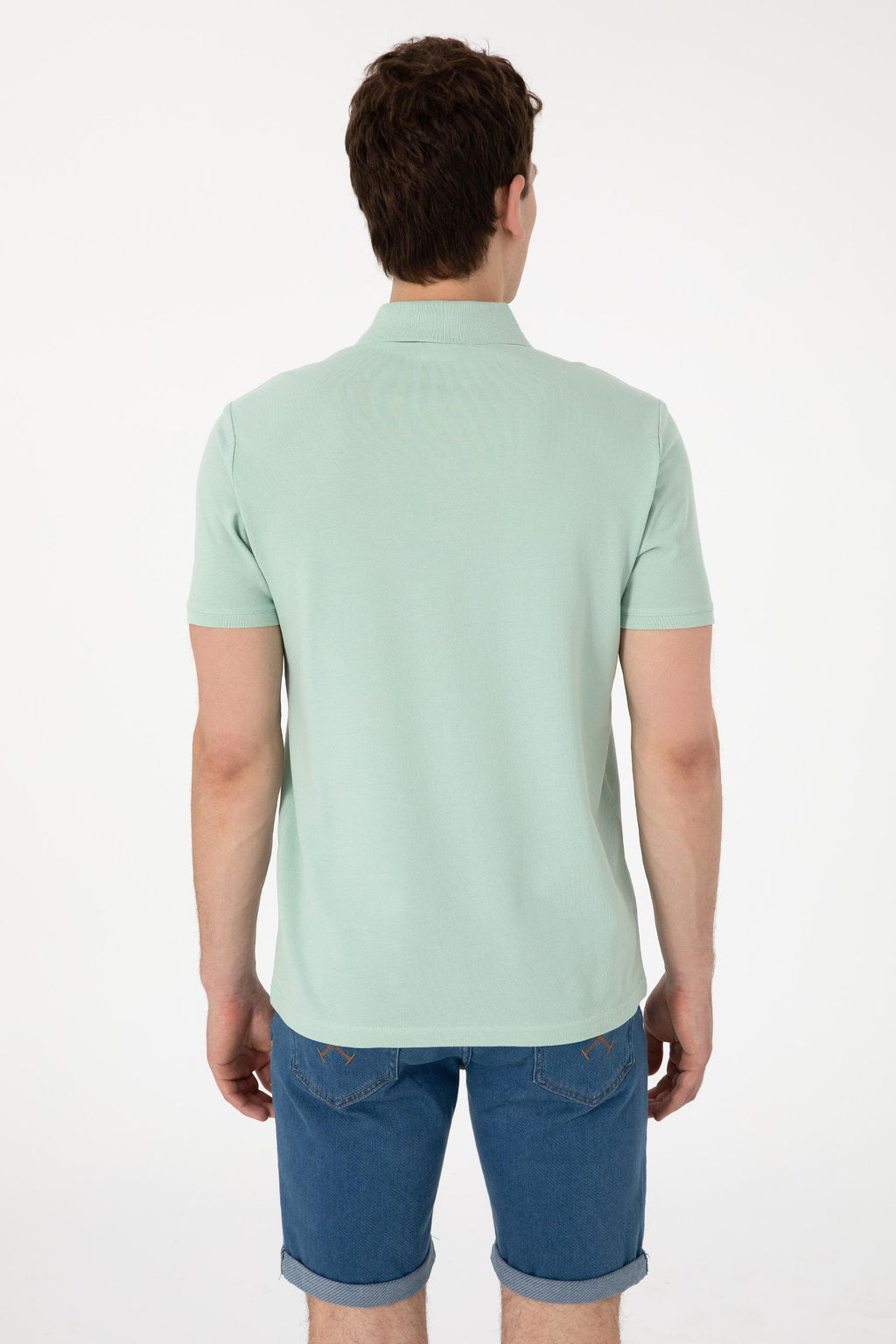 Erkek Regular Fit Polo Yaka Su Ye_ili Basic Ti__rt Sepette S_rpriz _ndirim - U.s. polo assn фото 5
