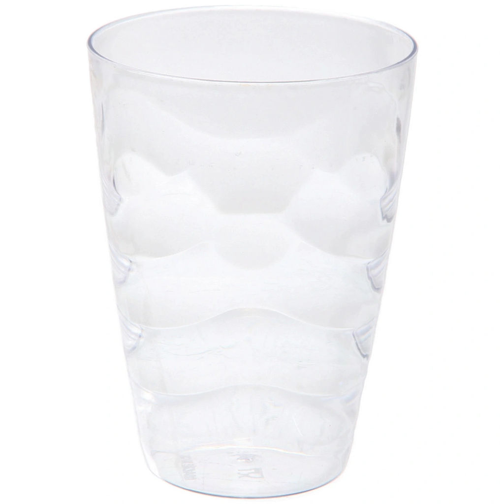 Цена за 2 шт. Стакан пластиковый 500мл "Волна" в наборе 4шт, микс цветов