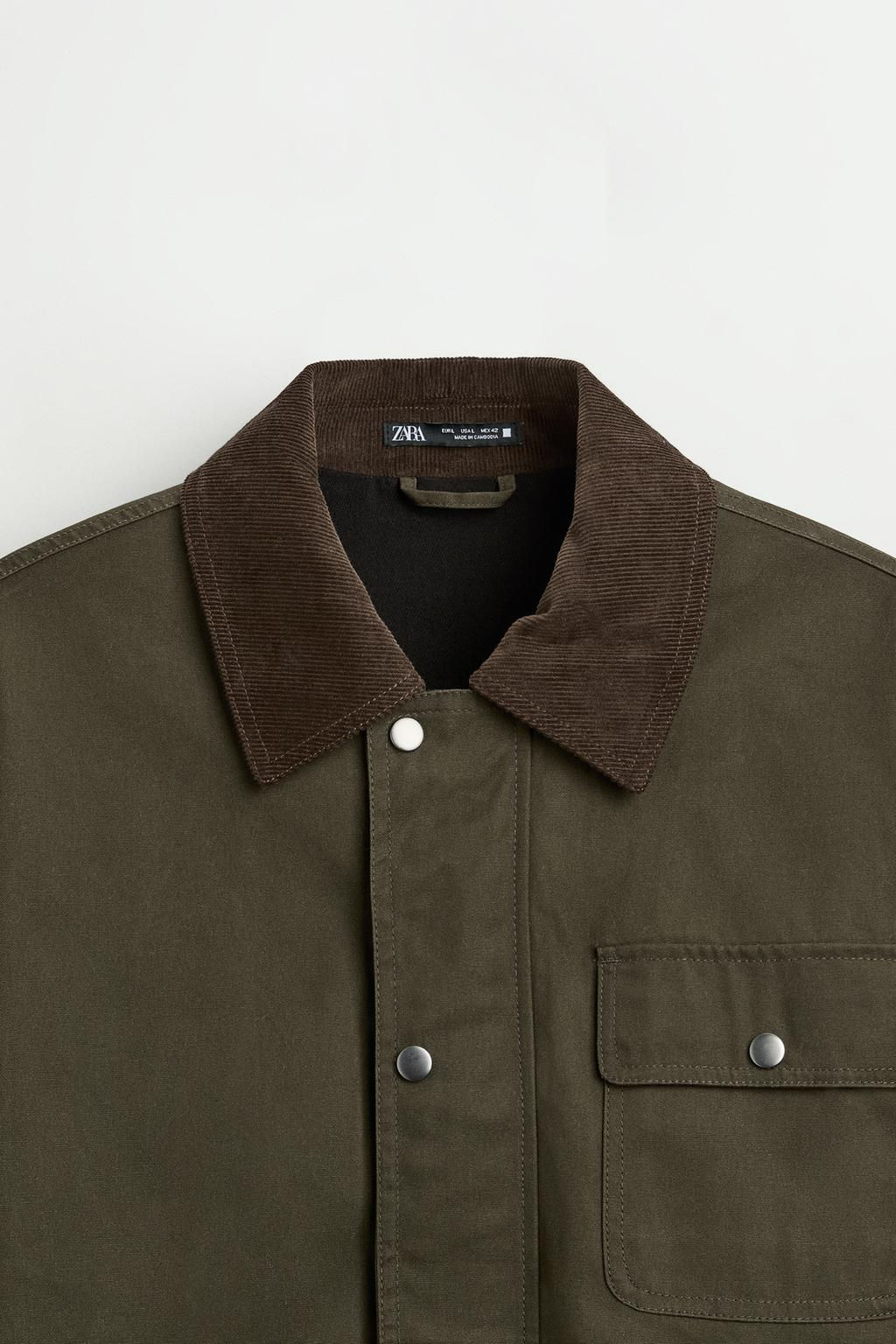 CONTRAST COLLAR JACKET WITH POCKETS - Zara фото 8