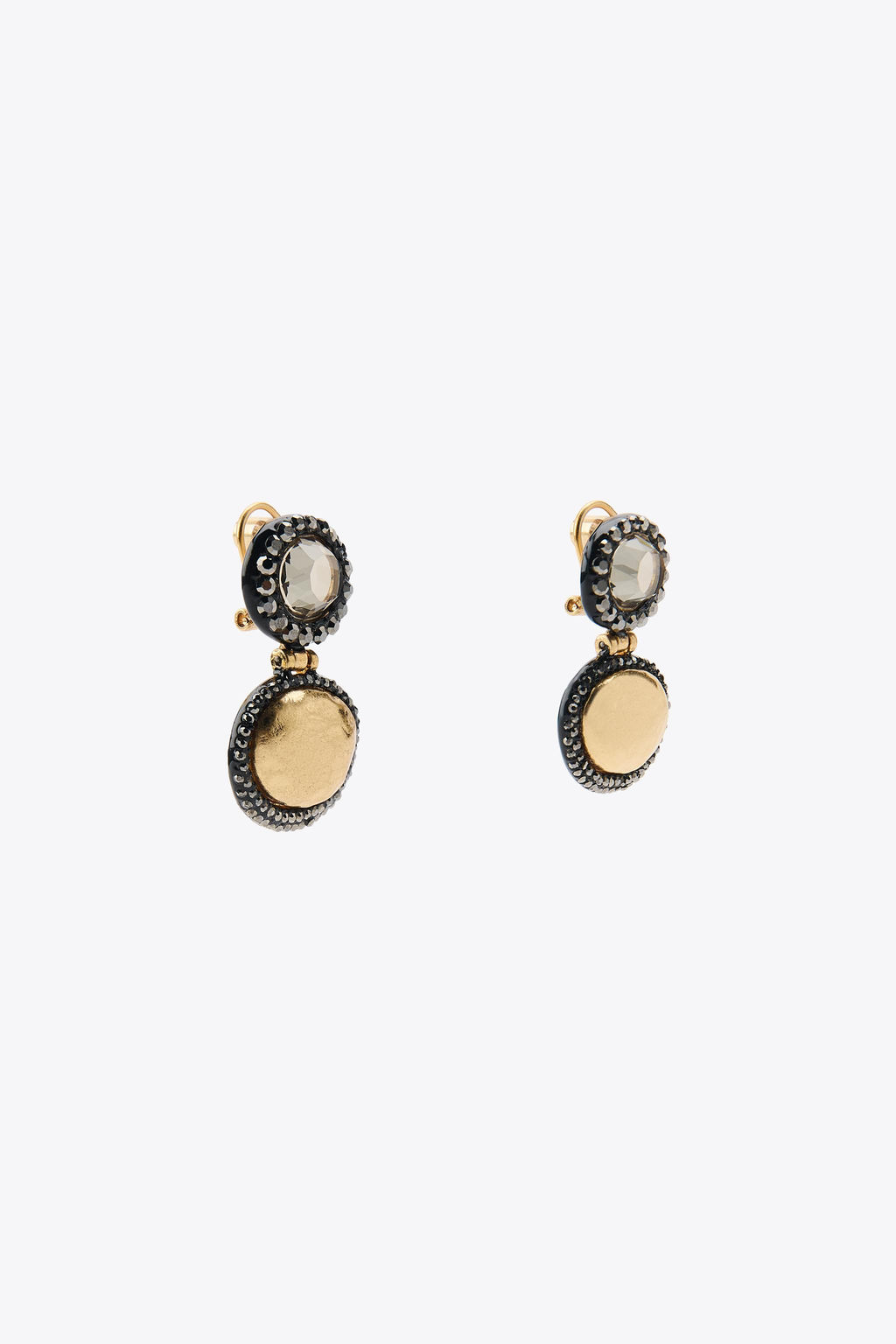 RHINESTONE BEJEWELLED EARRINGS - Zara фото 2