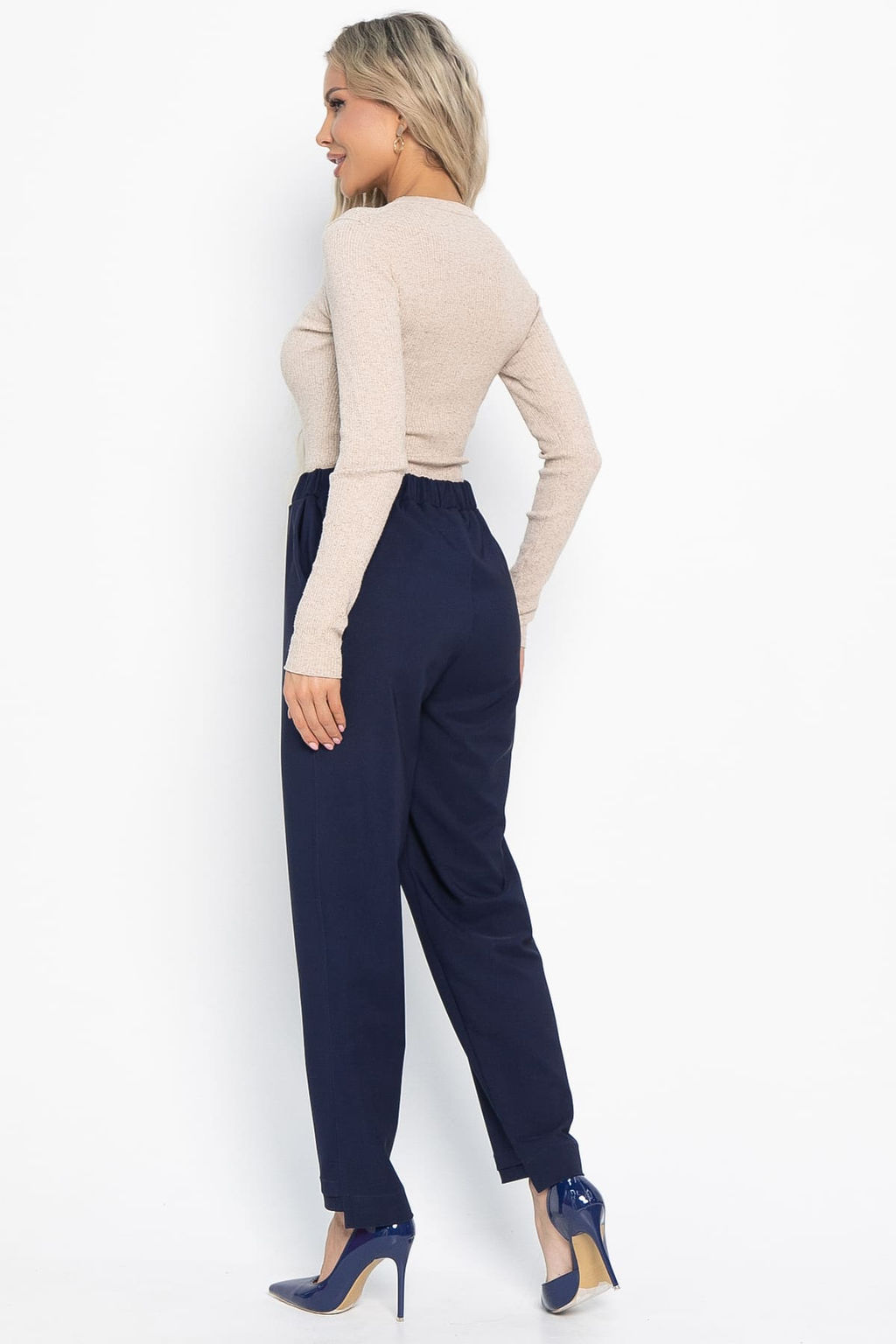 Брюки на резинке Инди (темно-синие) Б15022-8М