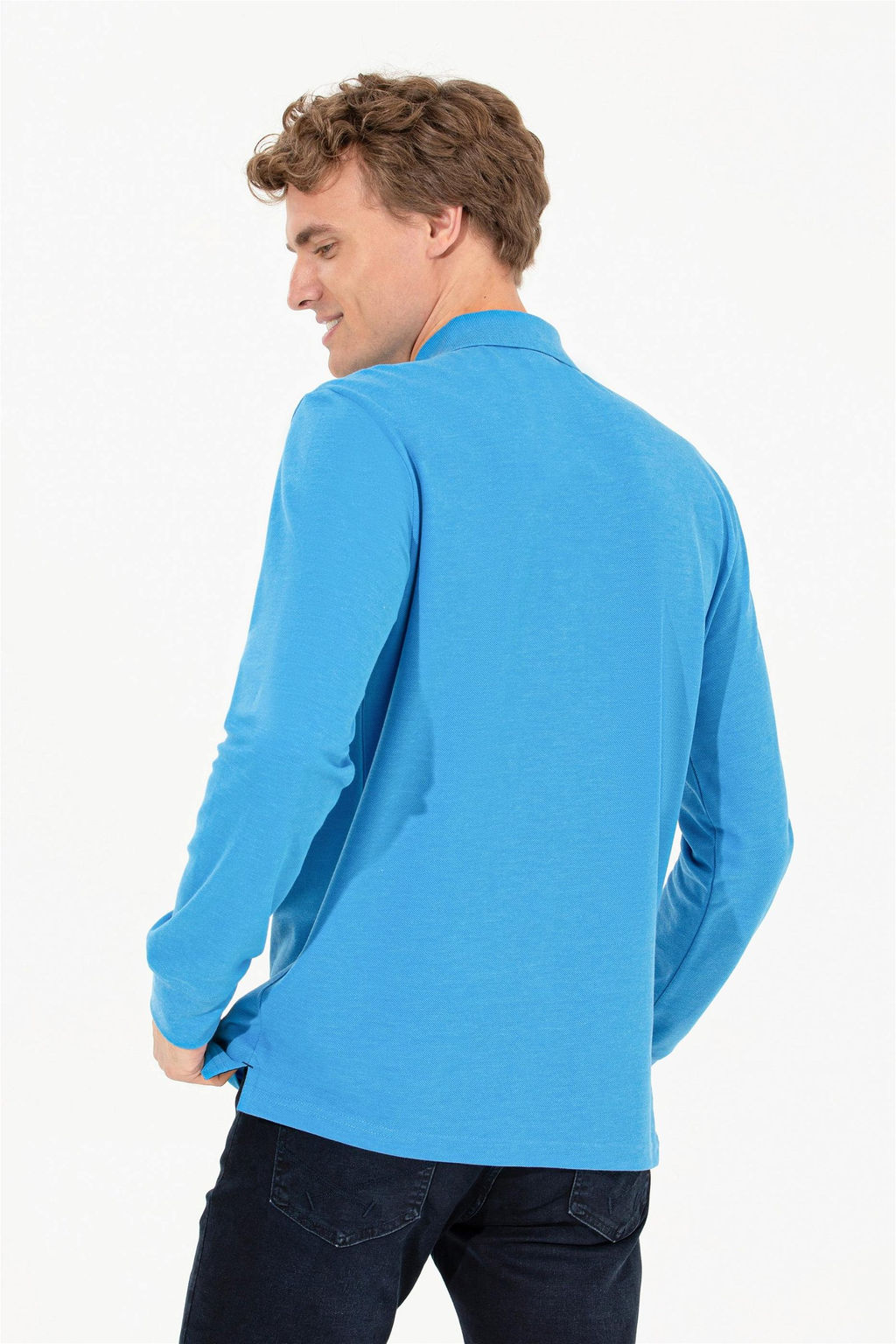 Мужской синий меланжевый свитшот Неожиданная скидка в корзине - U.s. polo assn фото 5