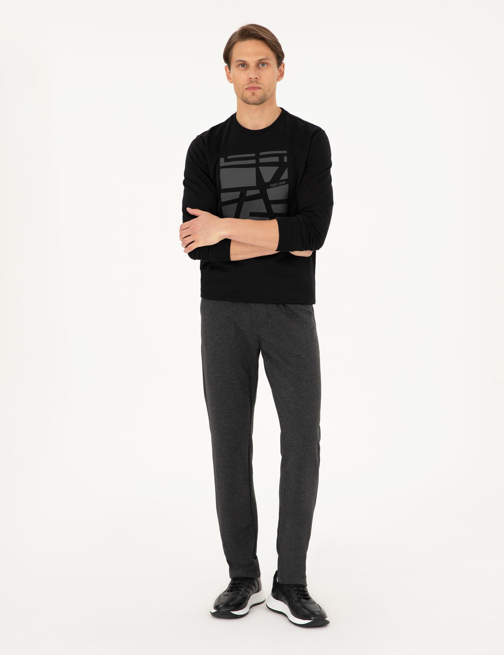 Antrasit Melanj Slim Fit D_z Pa_a E_ofman Alt_ - Pierre cardin фото 3