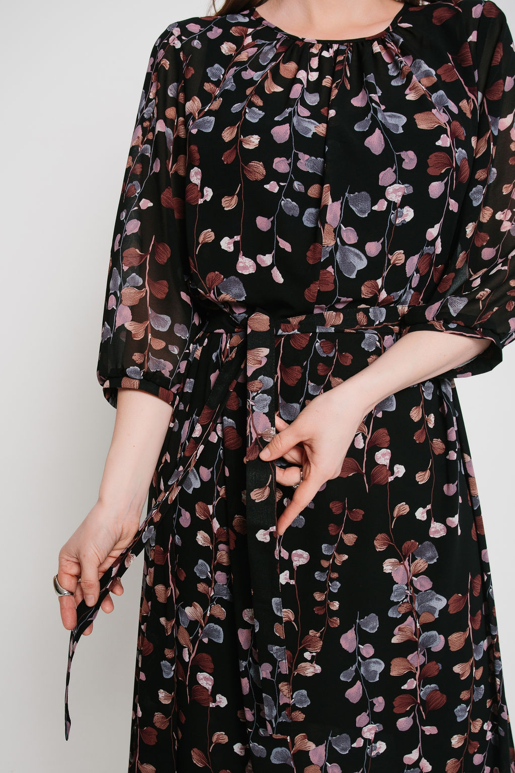 шифон+трикотаж Платье - Prima linea фото 8