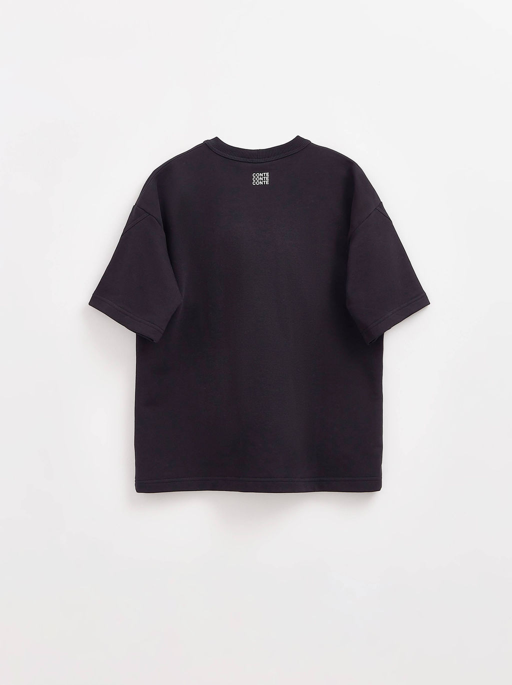CONTE Удлиненная футболка из футера c вышивкой New chance LD 2727 black