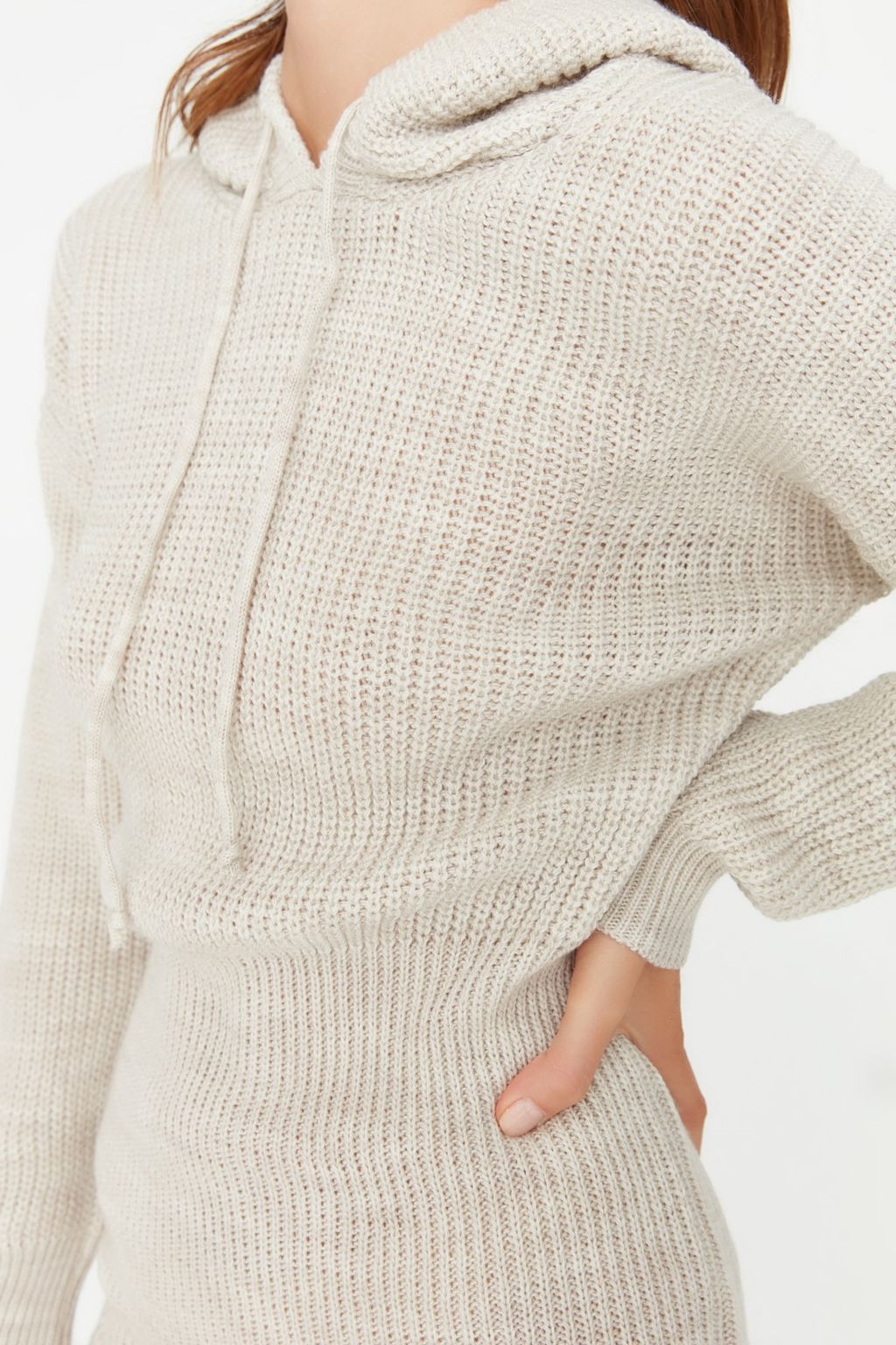 Tas Mini Triko Kapusonlu Elbise TWOAW23EL00075