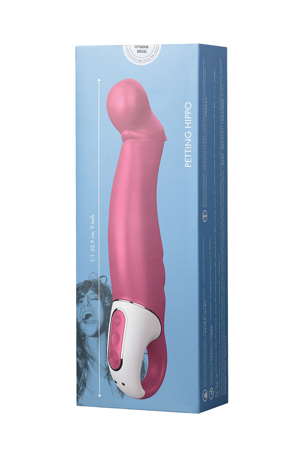Нереалистичный вибратор Satisfyer Vibes Petting Hippo, силикон, красный, 22,9 см.  фото 20