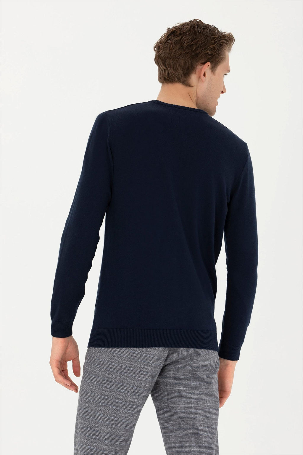 Мужской темно-синий базовый свитер - U.s. polo assn фото 5