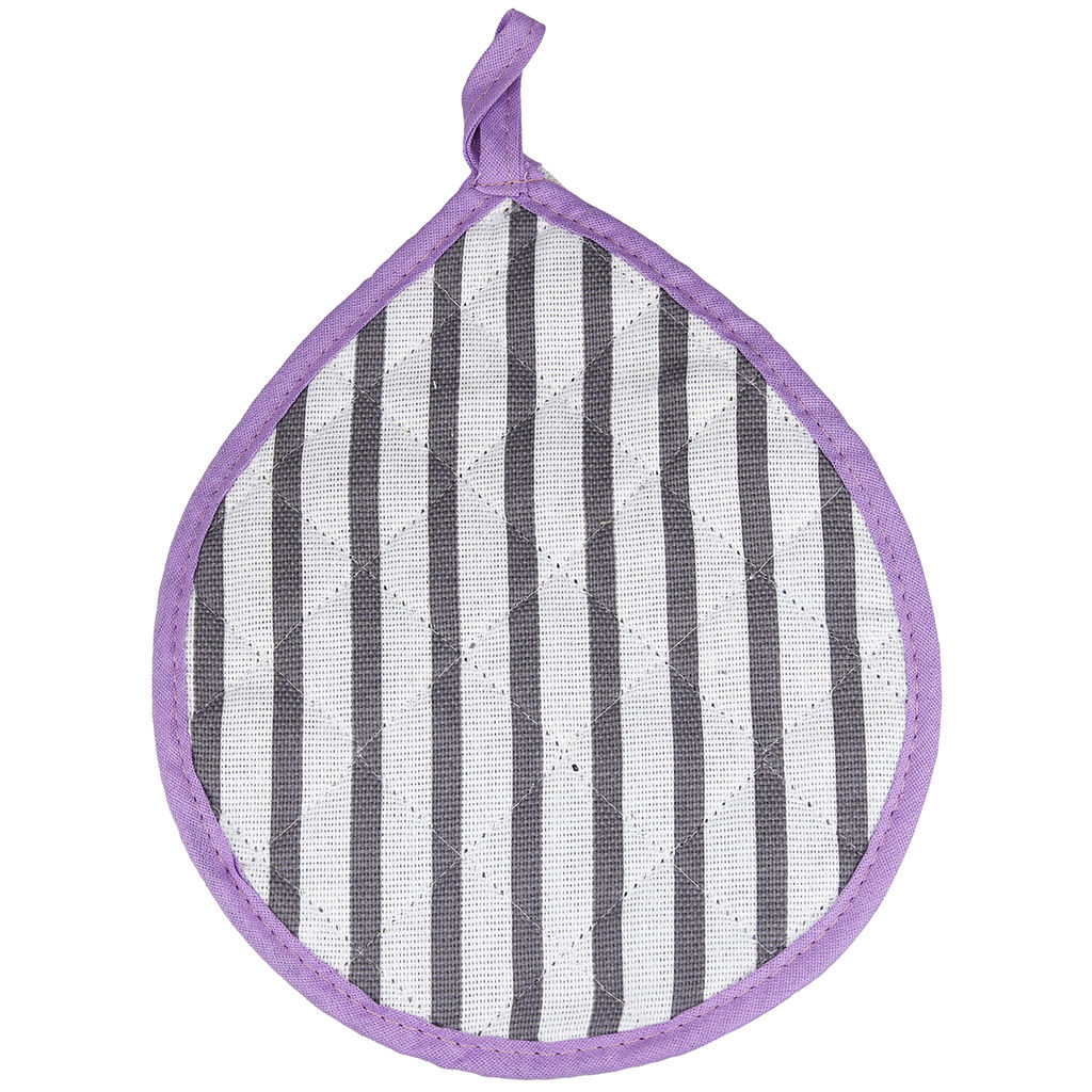 Кухонный комплект Лайн-3: прихватка-варежка 15х30см + прихватка 20х25см форма Капелька, рогожка 171г/м2, хлопок 100%, наполнитель - ватин 280г/м2, на пластмассовом подвесе, Домашняя мода (Россия)  фото 3