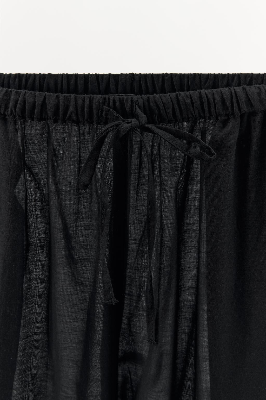 TROUSERS WITH TIES AT THE HEMS - Zara фото 6