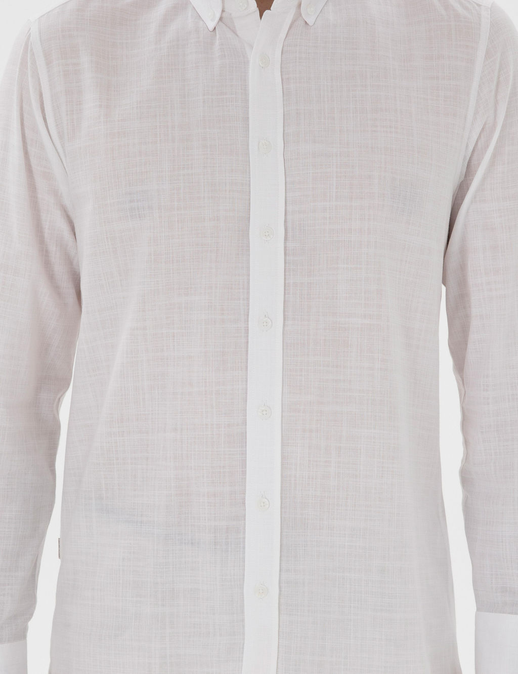 Рубашка Slim Fit белая льняная