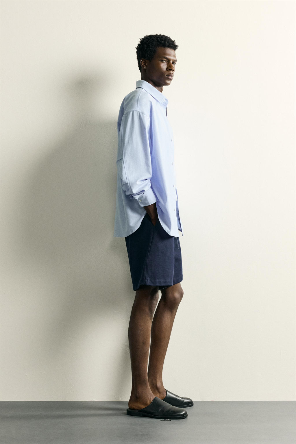 BERMUDA JOGGER CINTURA COMBINADA / Marino - Zara фото 4