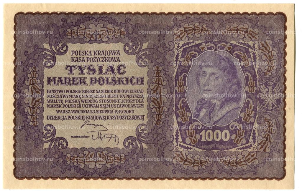 1000 марок 1919 года Польша