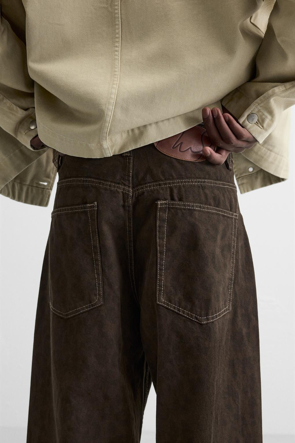 ANIMAL PRINT BAGGY FIT TROUSERS - Zara фото 5