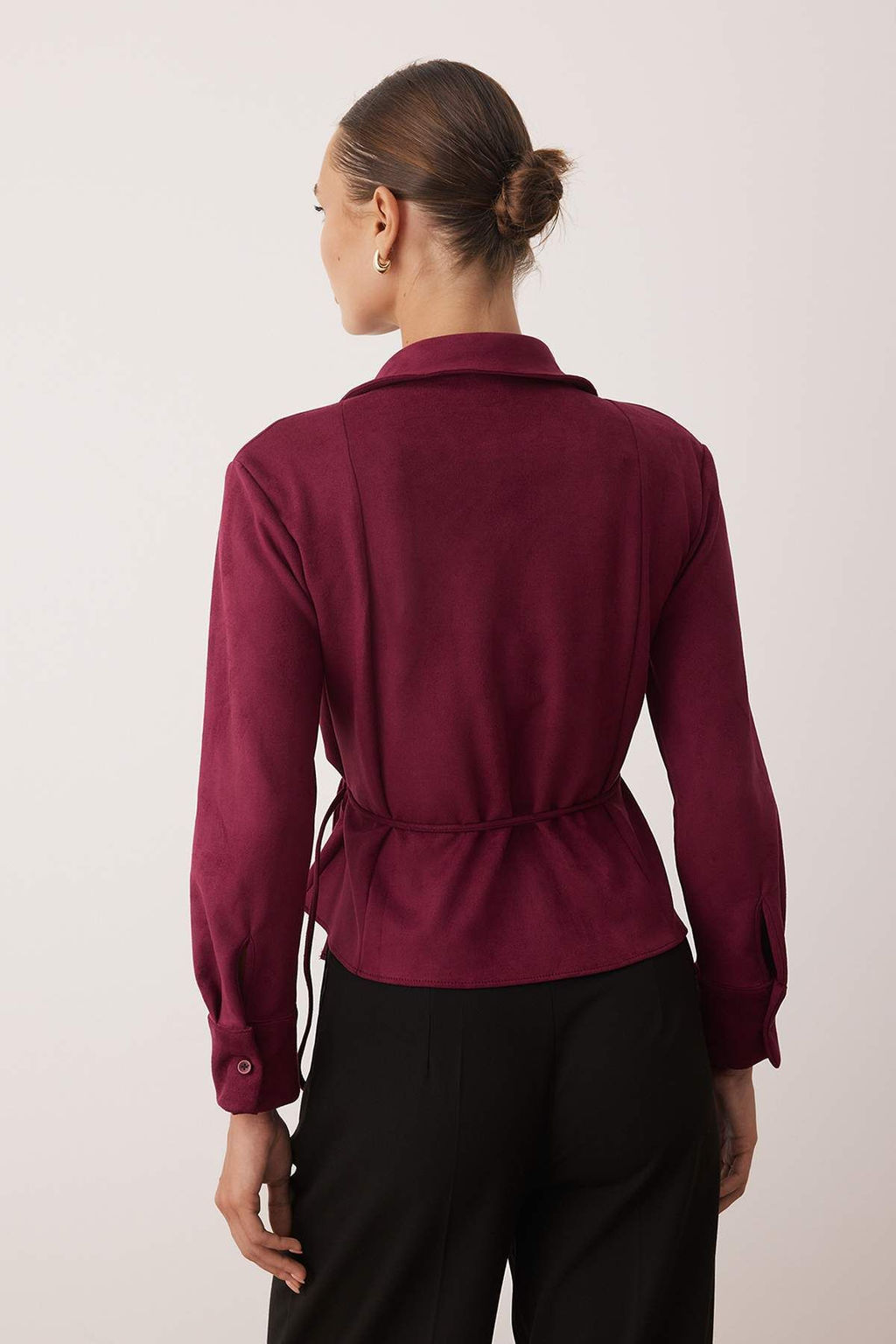 Murdum Baglama Detayl? Suet Gomlek TWOAW26GO00041 - Trendyolmilla фото 8