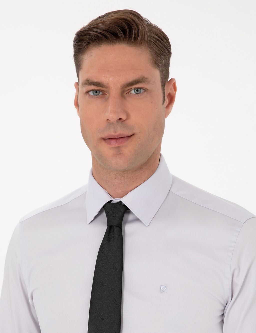 Gri Slim Fit Uzun Kollu Basic G_mlek