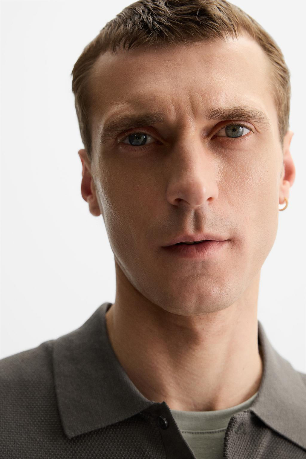 SILK/COTTON KNIT POLO SHIRT - Zara фото 6