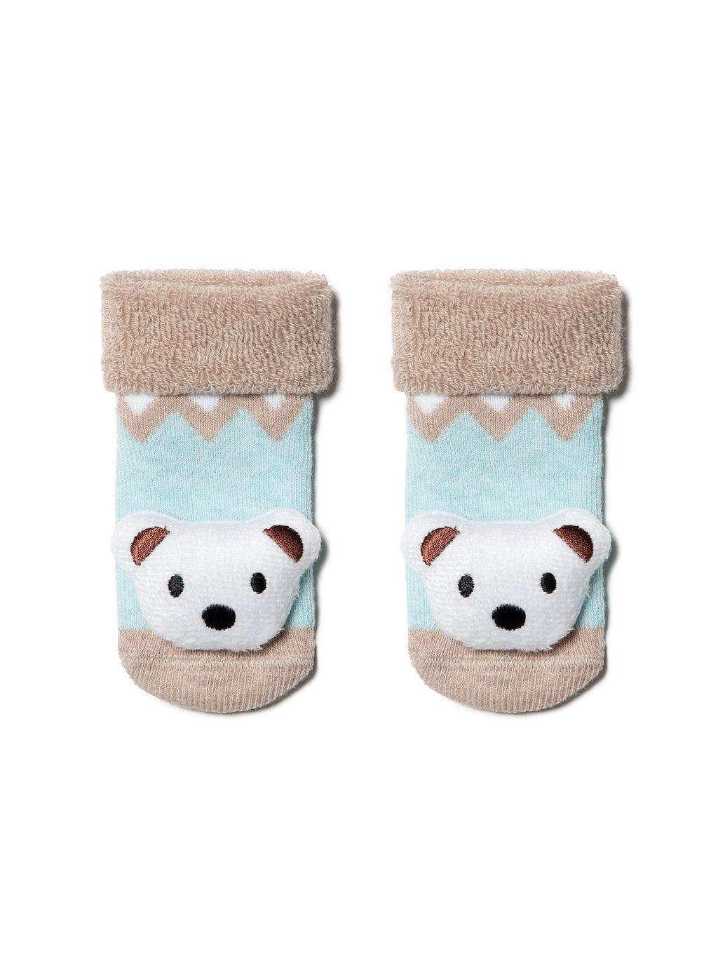 Цена за 2 пары. Носки Теплые Conte-kids Махровые носки SOF-TIKI с мордашками Мишка - Conte elegant фото 5