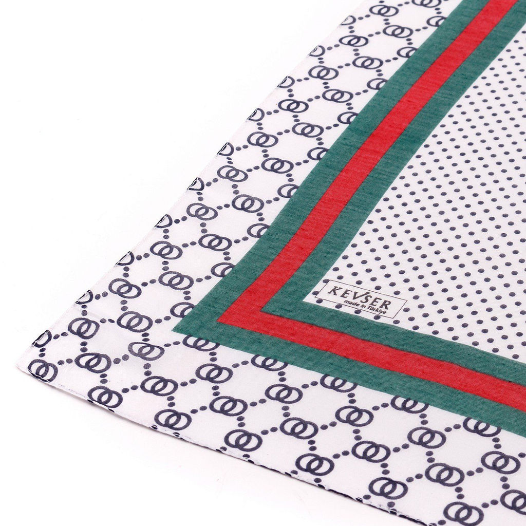 Платок турецкий на голову, однотонный MAGROM, белый, 90 х 90 см, из 100% бамбука