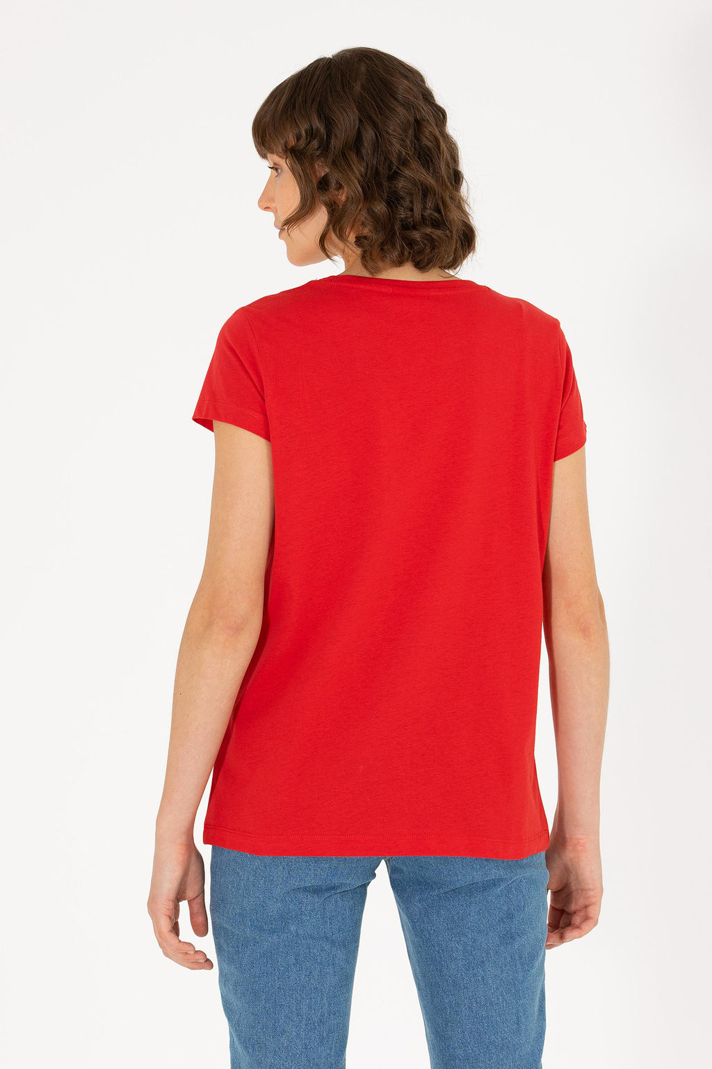 Женская красная футболка Basic - U.s. polo assn фото 18