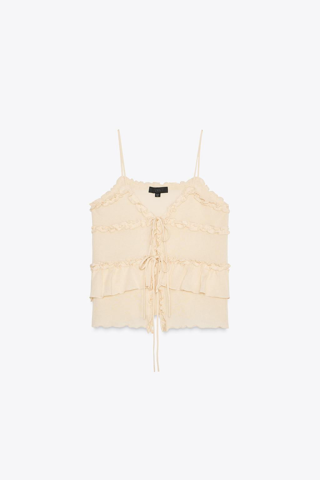 RUFFLED KNIT TOP - Zara фото 7