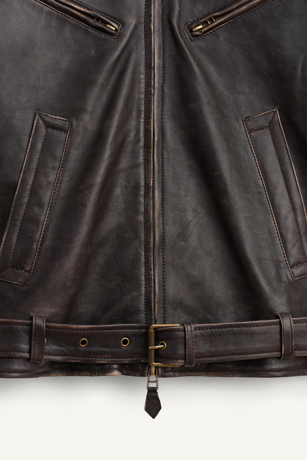 LIMITED EDITION LEATHER JACKET WITH BELT - Zara фото 8