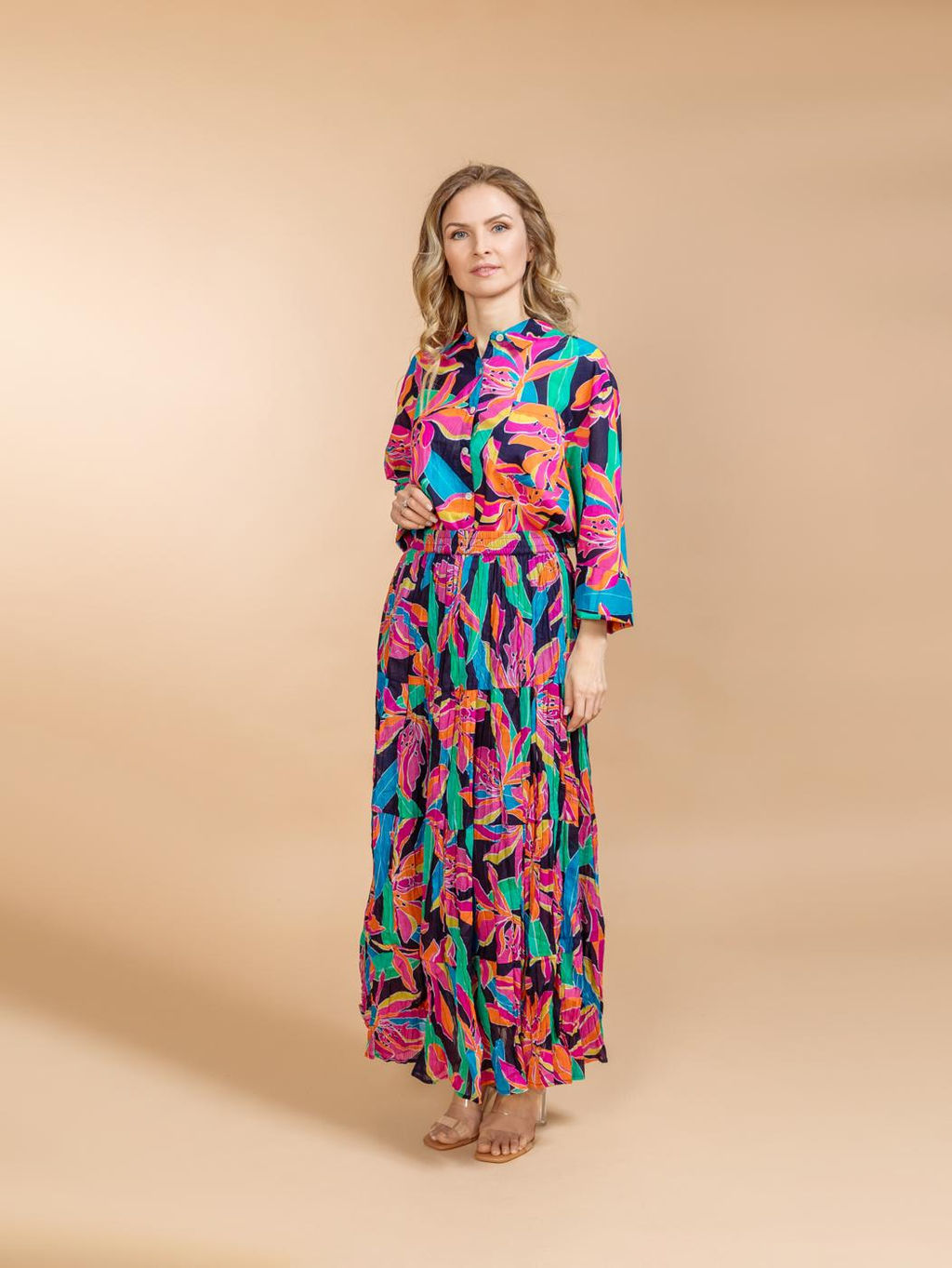 Костюм юбка и блузка (хлопок) №25-606-2 (Лето-2025)