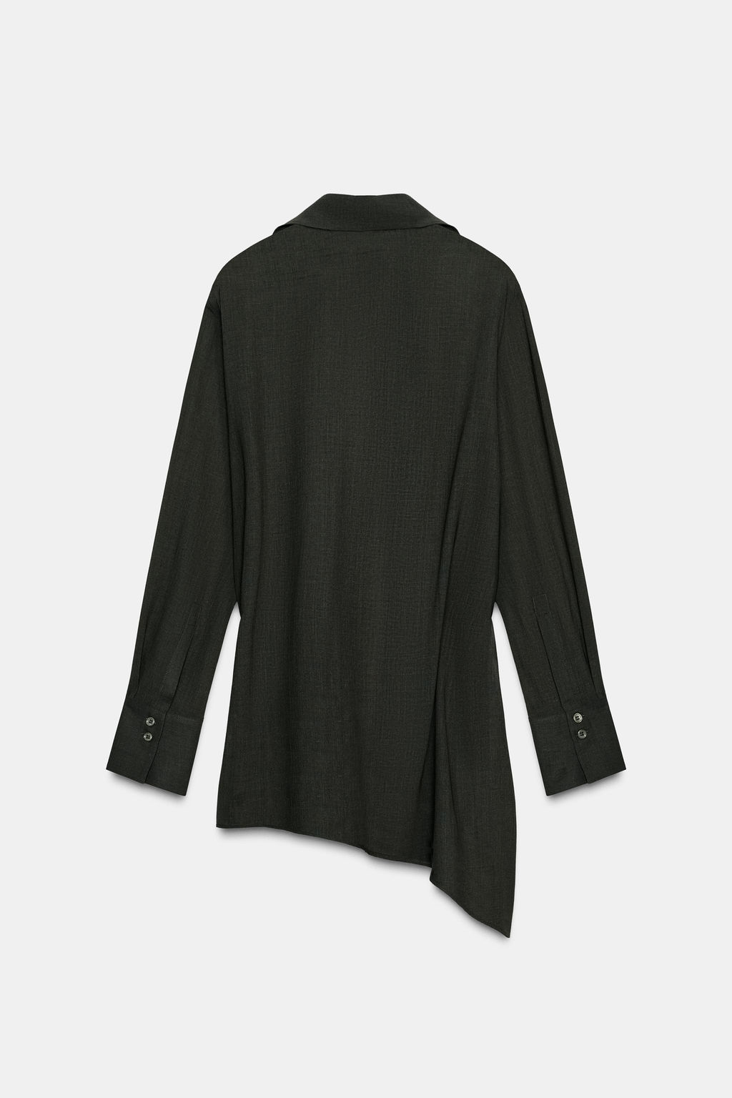 ZW COLLECTION ASYMMETRIC WOOL BLEND SURPLICE TOP