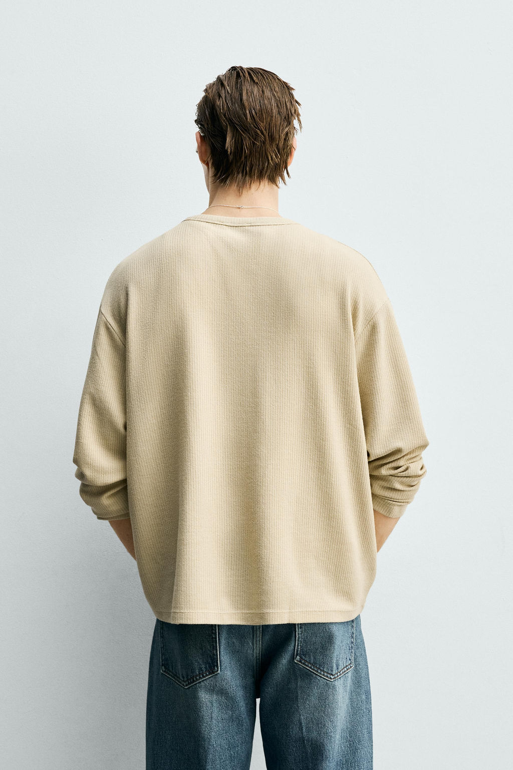 CAMISETA POLO ESTRUCTURA / Crudo - Zara фото 3