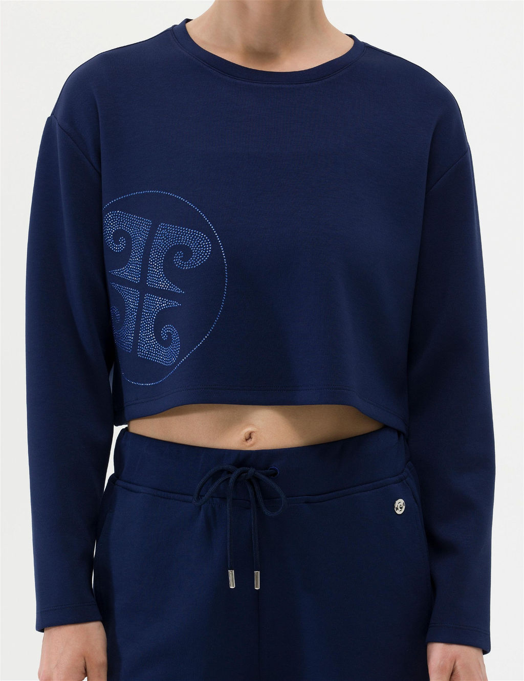 Lacivert Crop Top Sweatshirt - Pierre cardin фото 6