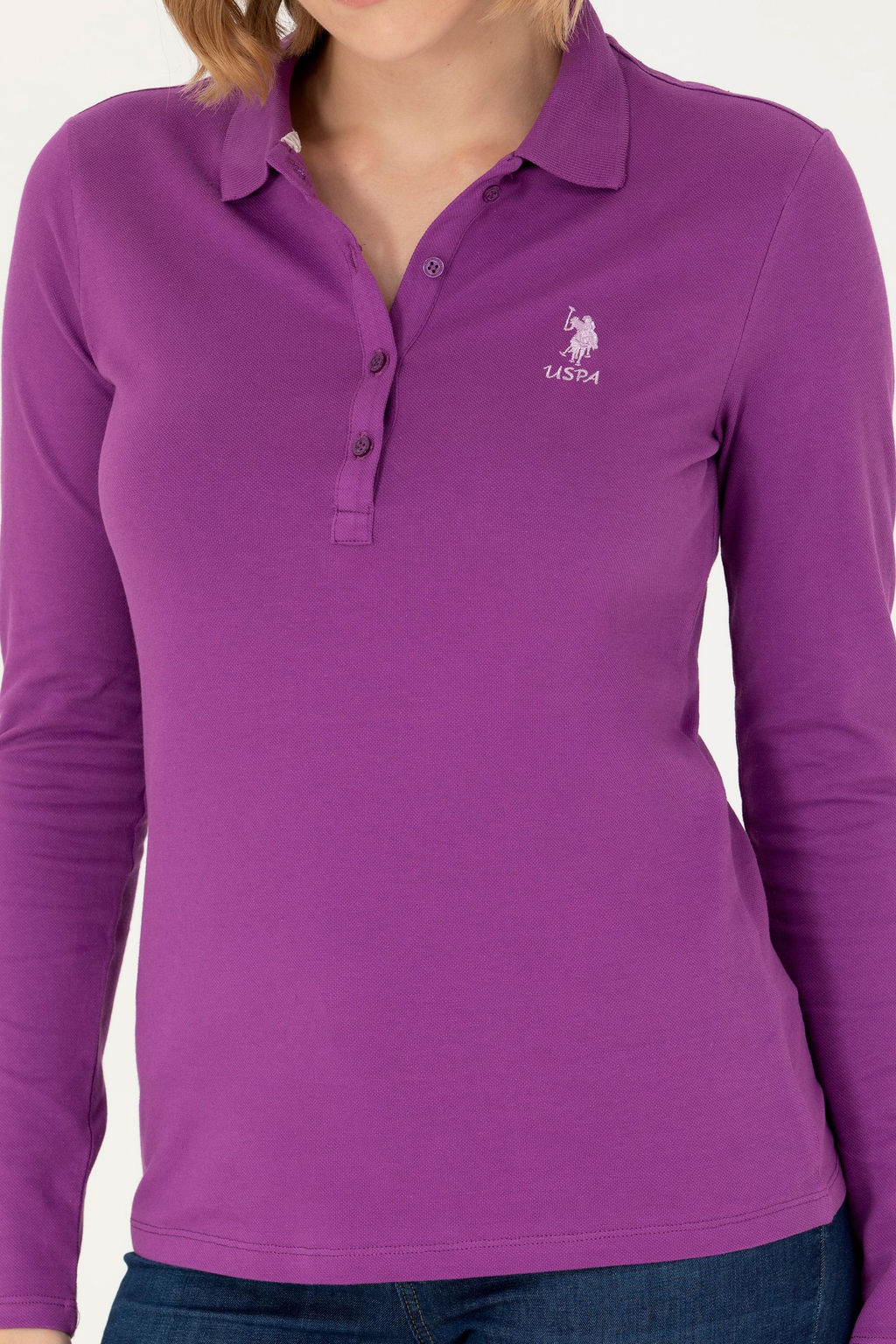 U. S. Polo Assn Женский фиолетовый базовый свитшот - U.s. polo assn фото 20