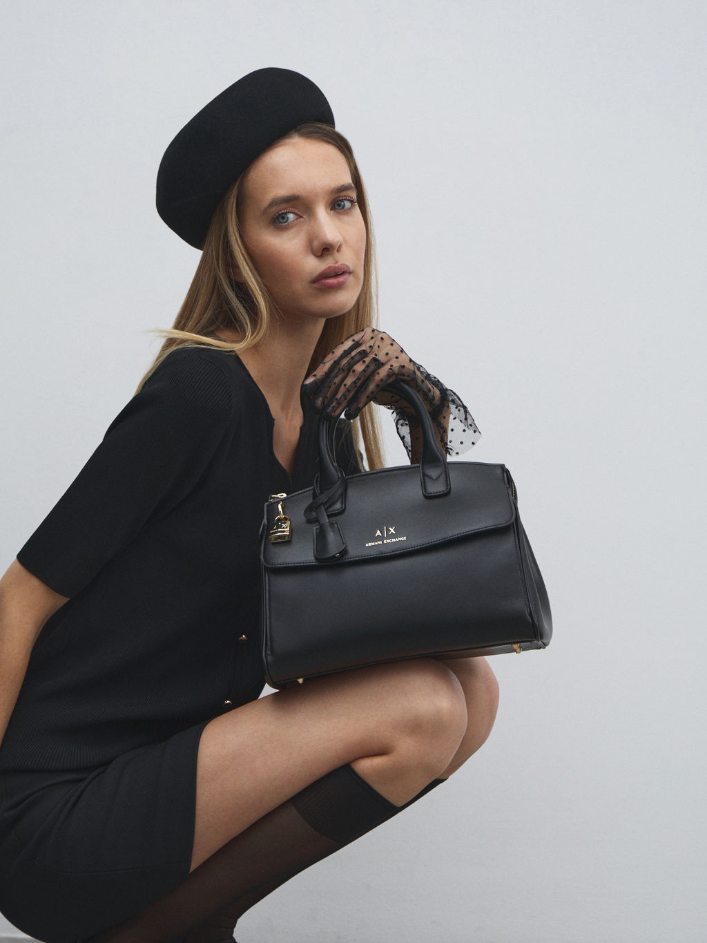Женский тоут ARMANI EXCHANGE JANE Артикул 4368295, черный  фото 5