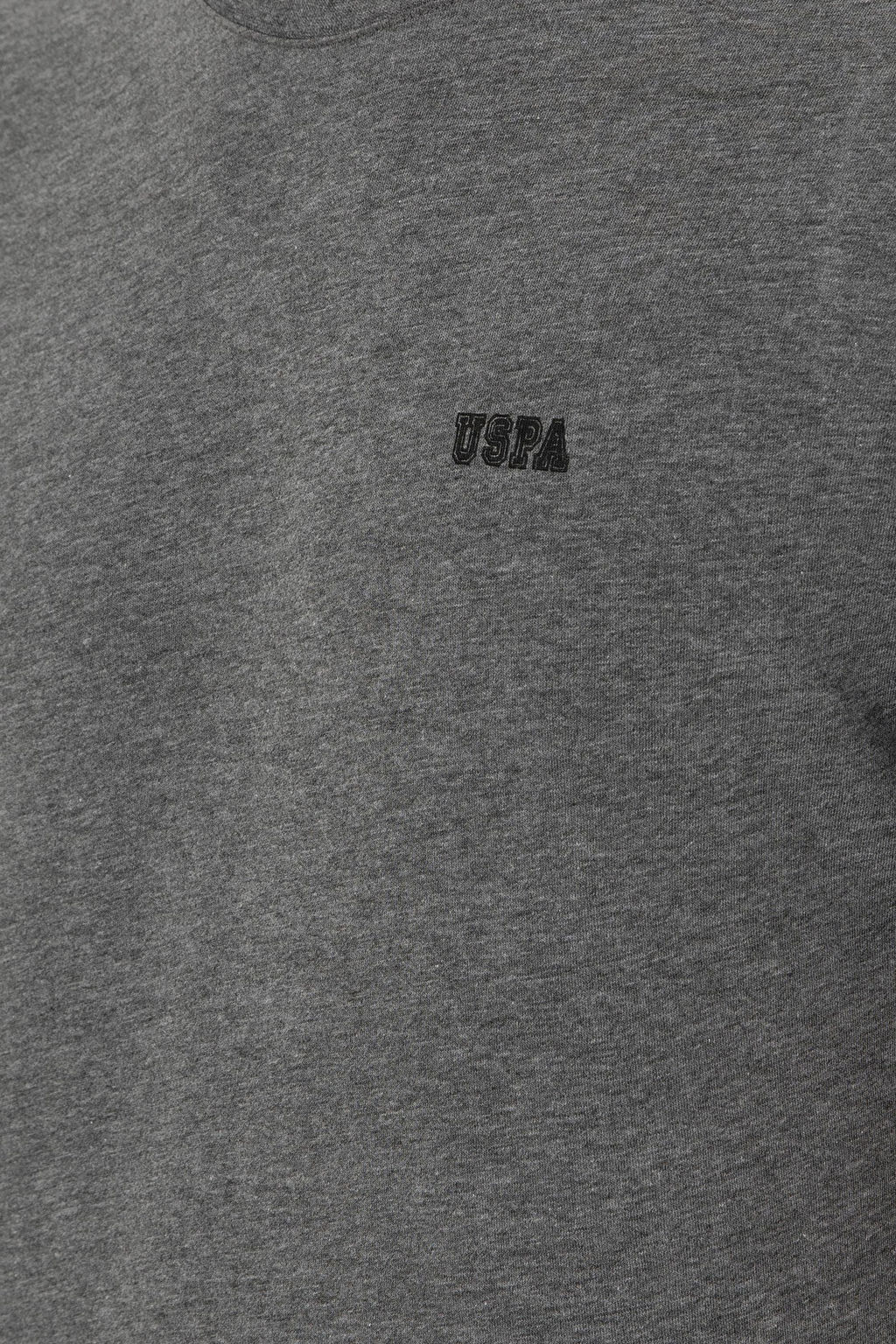 Футболка мужская U.S. Polo Assn из хлопка антрацитового меланжа фото 7