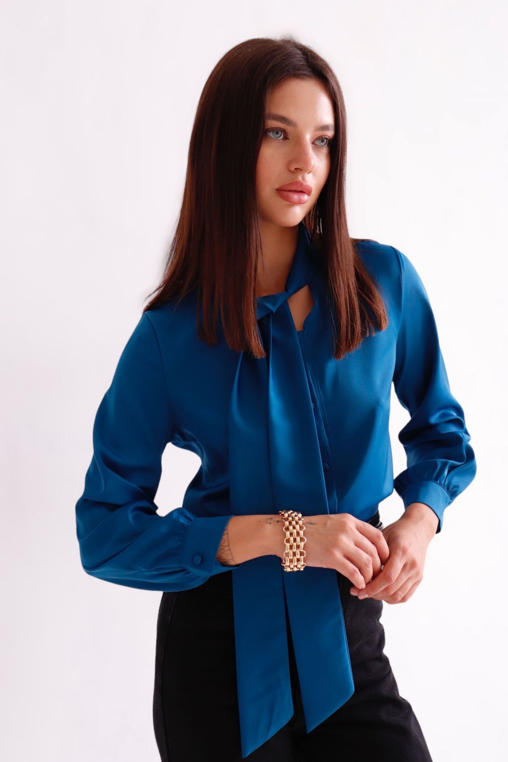 Martichelli Блуза синяя  фото 4