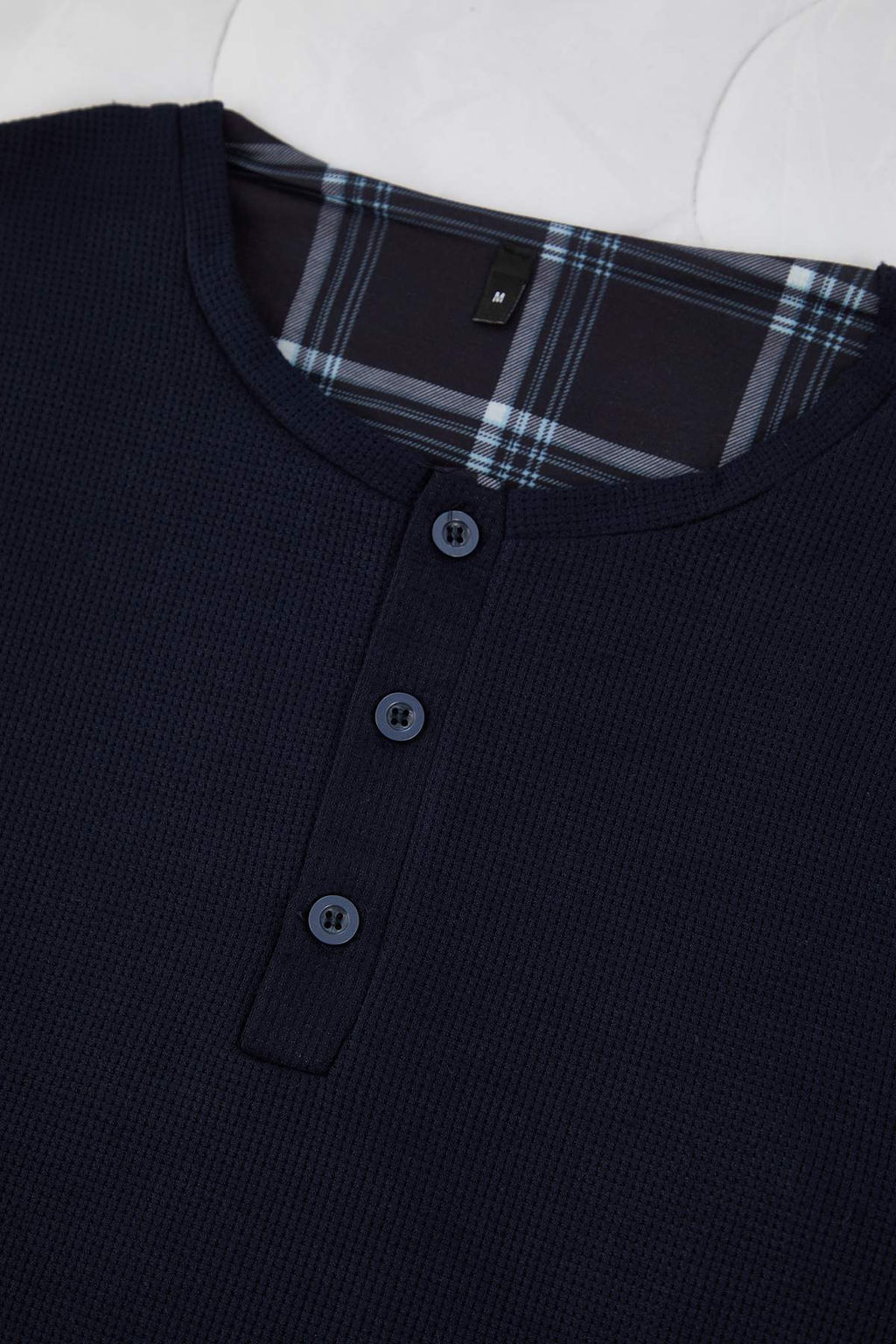 Lacivert Regular Yumusak Waffle Orme Pijama Tak?m? TMNAW26PT00066 - Trendyolmilla фото 3