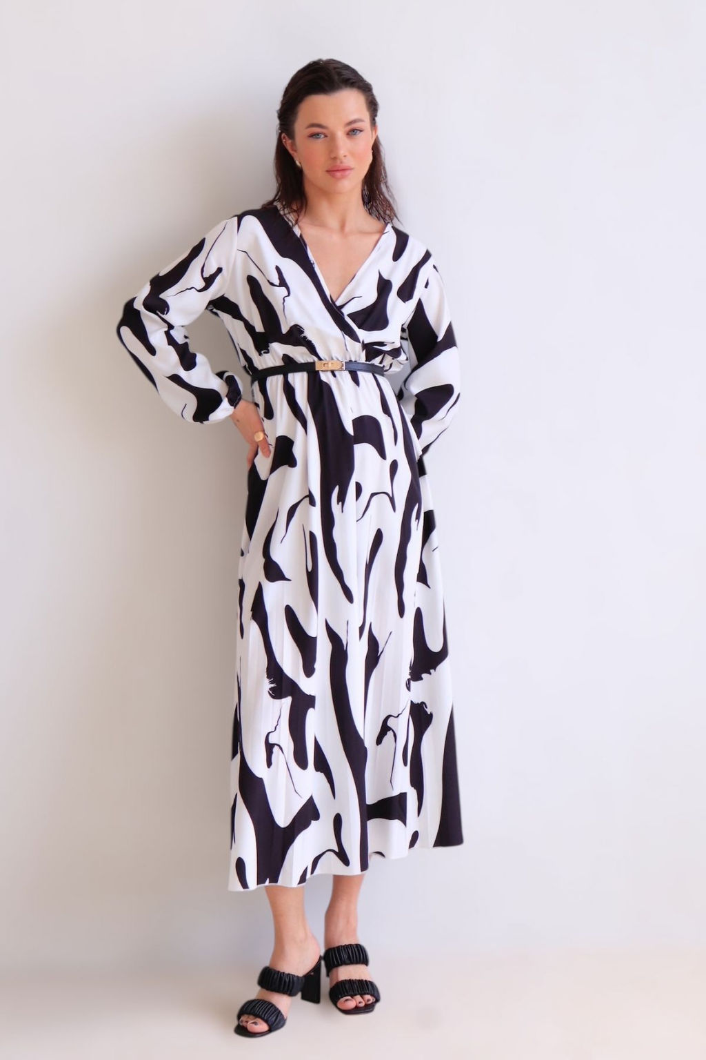 Martichelli Платье чёрно-белое  фото 3