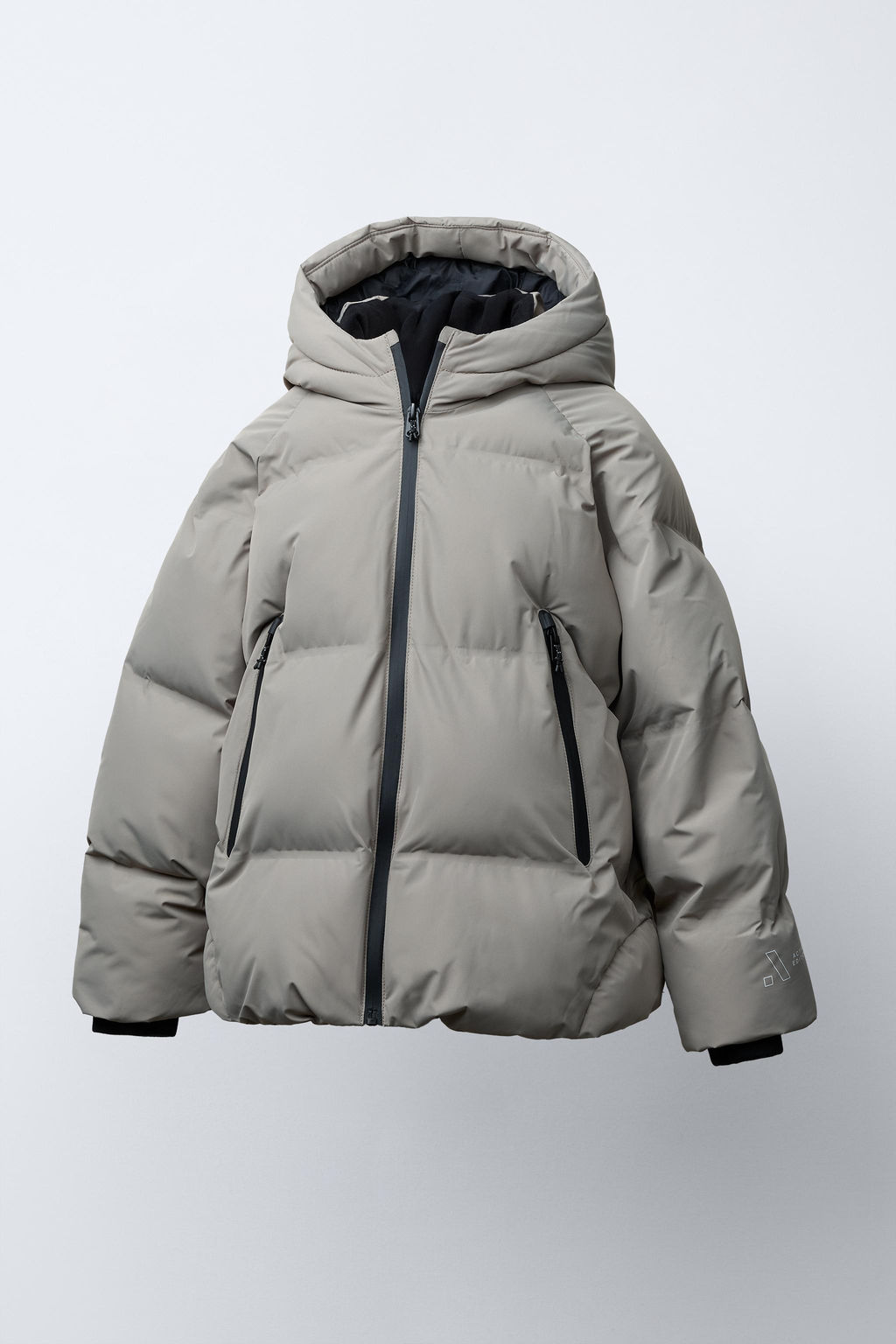 WATER-REPELLENT QUILTED COAT WITH ZIPS - Zara фото 2