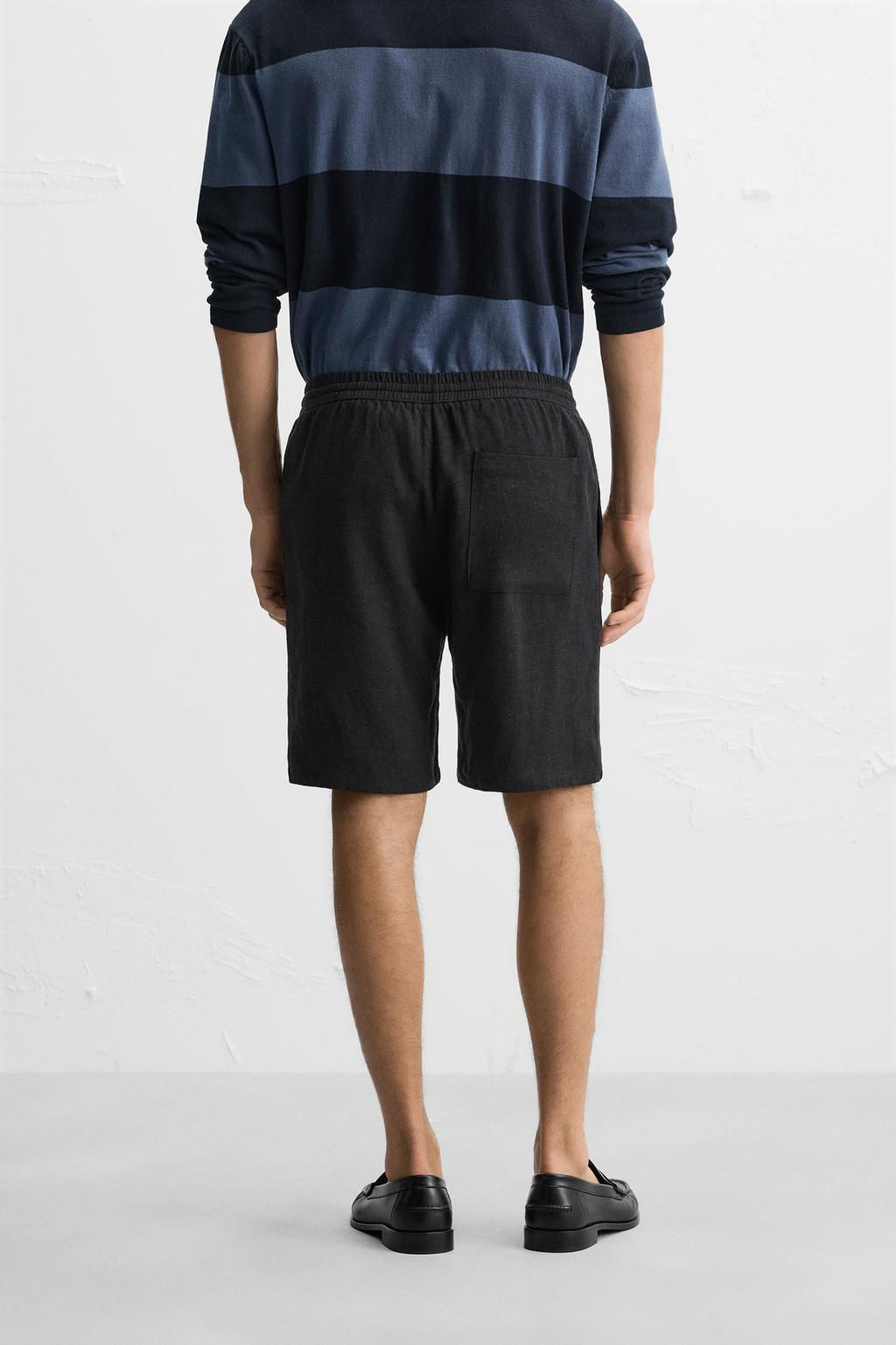 LINEN - VISCOSE BERMUDA SHORTS - Zara фото 14