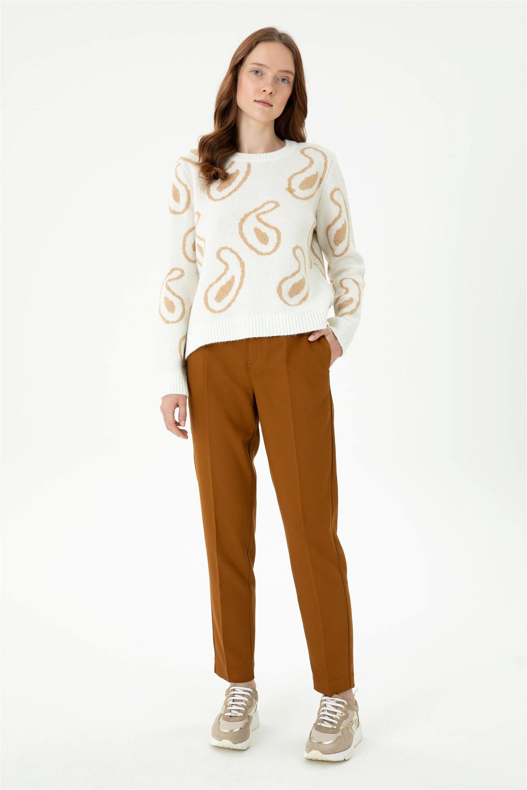 U. S. Polo Assn Женский кремовый свитер - U.s. polo assn фото 4