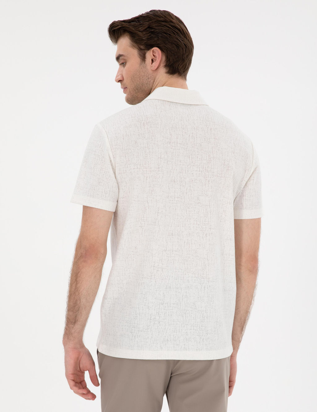 Ekru Slim Fit Polo Yaka Ti__rt - Pierre cardin фото 5