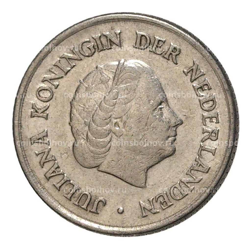 Монета 25 центов 1951 года Нидерланды