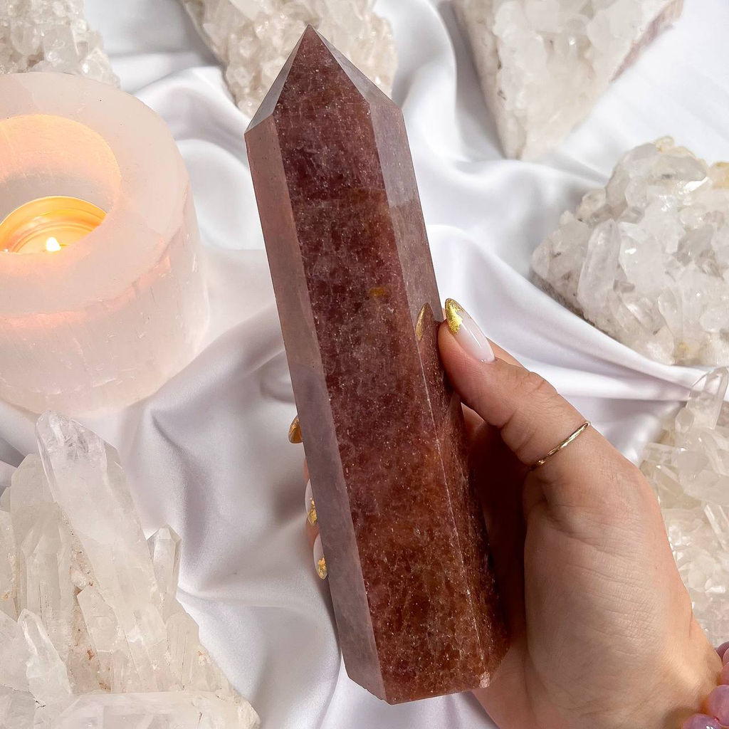 Кристалл-Генератор из Клубничного кварца