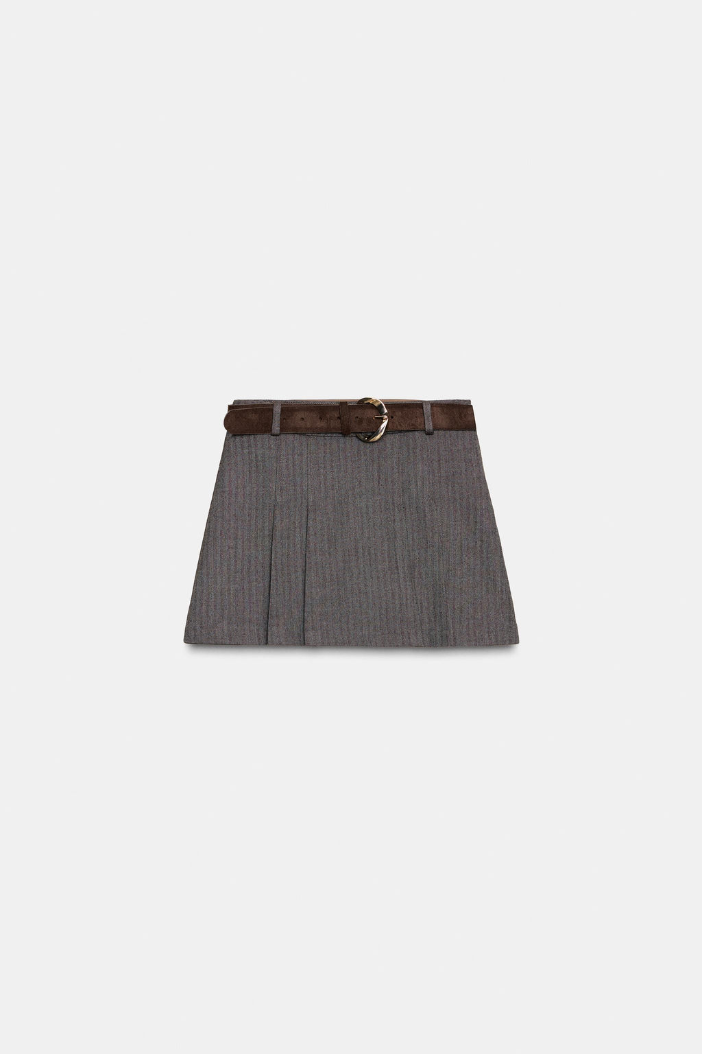 FALDA PANTAL?N TABLAS CINTUR?N / Marr?n