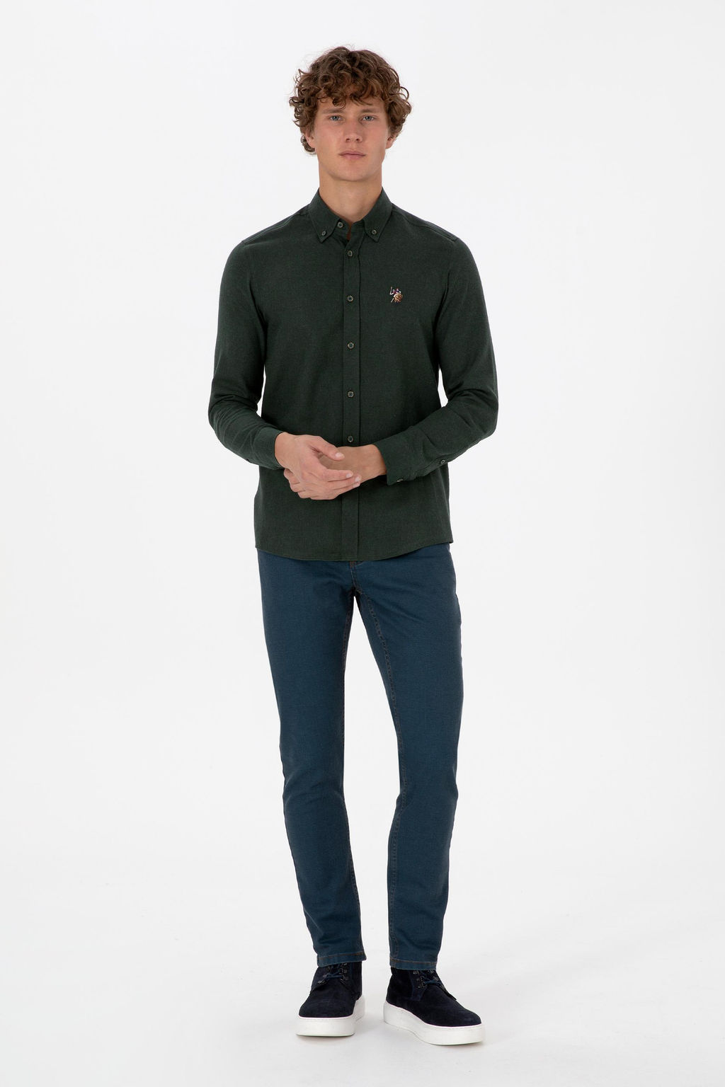 Erkek Koyu Ye_il Uzun Kollu Basic G_mlek Sepette S_rpriz _ndirim - U.s. polo assn фото 4