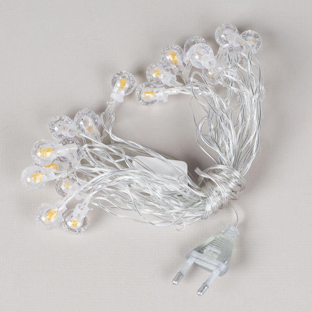 Гирлянда 3 м 20 LED Шарики с пузырьками / GN1 /уп 100/стекло